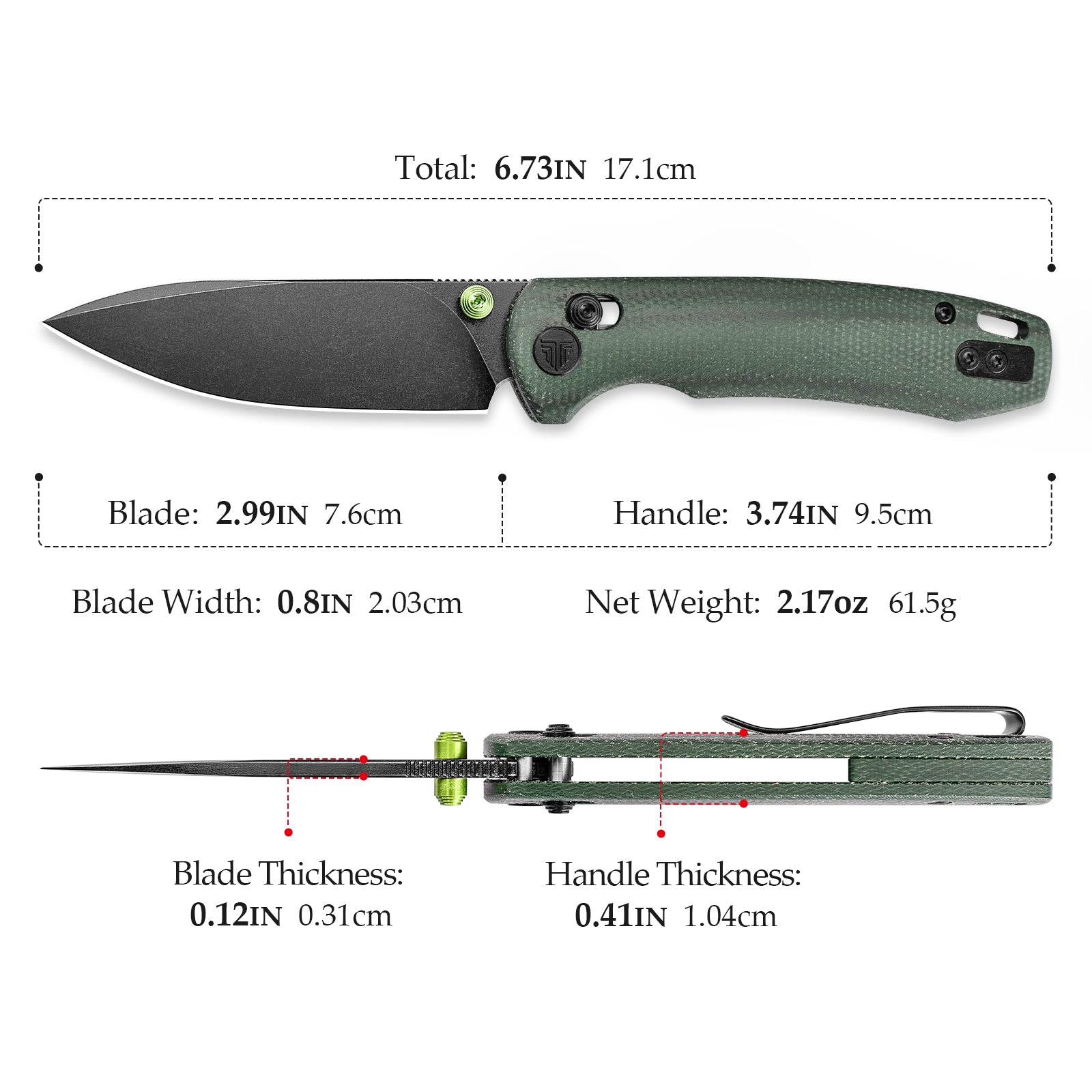 Dragonfly-GM Crossbar Lock EDC Folding Pocket Knife,2.99'' 14C28N Steel Blade,Micarta Handle