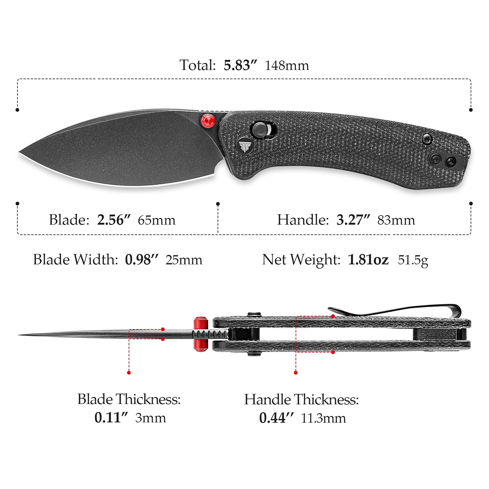 Koala-B Crossbar Lock EDC Folding Pocket Knife,2.56'' N690 Steel