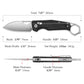 Sagitta-04B,Axis Lock Karambit Folding Pocket Knife,2.95" 14C28N Steel,Black Micarta Handle