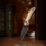 Hornet-04G Axis Lock EDC Canivete Dobrável, Lâmina de Aço 14C28N de 3,34", Cabo Micarta