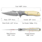 Apus-02W Liner Lock，3.77'' 110 Layesrs Damascus Steel Blade，Bolster & Bone Handle
