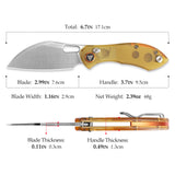 Batwing-YP Crossbar Lock Folding Pocket Knife,2.99'' 14C28N Steel Blade,PEI Handle