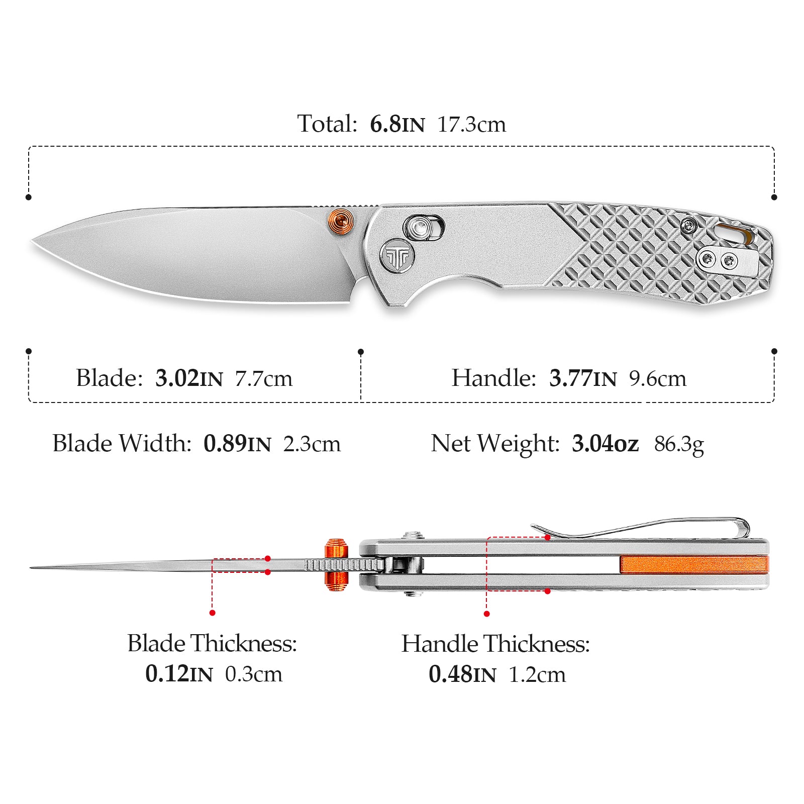 Складаний кишеньковий ніж Dragonfly-B Axis Lock EDC, лезо 2.99