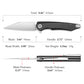 Lynx-05CG Liner Lock,3.7" 14C28N Steel Stonewash Blade,Carbon Fiber & G10 Handle