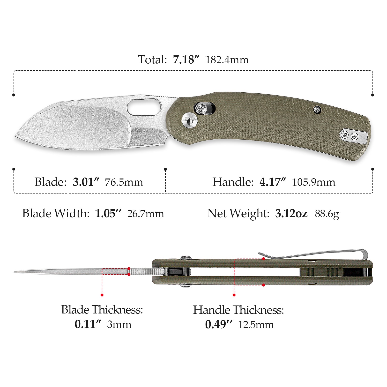 Lamb-03G Crossbar Lock EDC Folding Pocket Knife,N690 Steel Blade