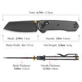Hornet-04G Axis Lock EDC Canivete Dobrável, Lâmina de Aço 14C28N de 3,34", Cabo Micarta