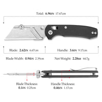 Puppy BG Crossbar Lock EDC Folding Pocket Knife,2.62'' SK5 Blade,G10 Handle
