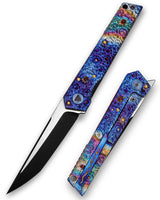 Cen-H Front Flipper,3.6" M390,Handmade Titanium Handle