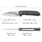 Sgr-05 Liner Lock,3.48" 10Cr15CoMoV Steel,Carbon Fiber Handle