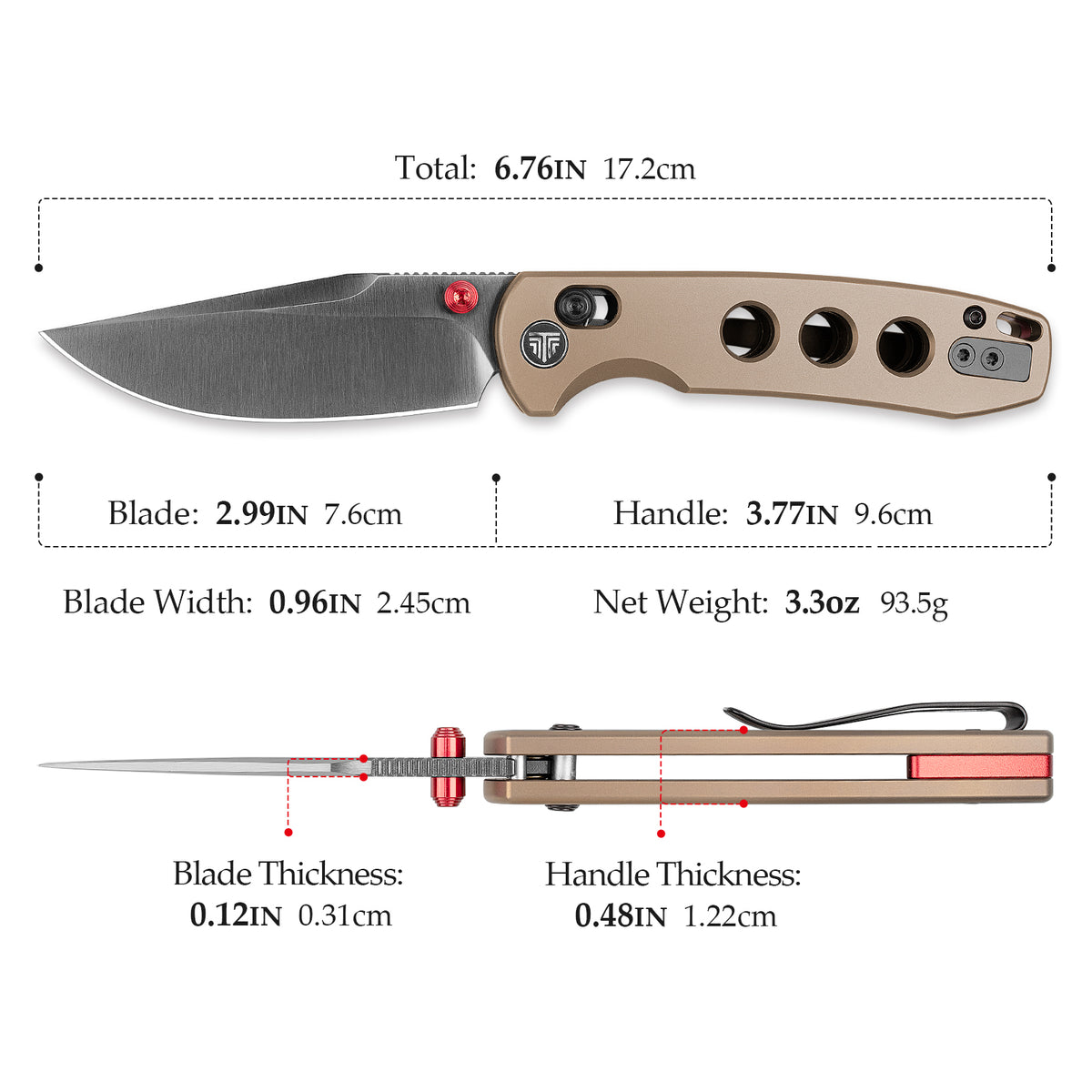 Складаний кишеньковий ніж Dragonfly-B Axis Lock EDC, лезо 2.99 дюйма зі сталі 14C28N, ручка G10