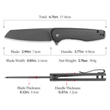 Dickybird-BM Liner Lock EDC Folding Pocket Knife 2.99'' 14C28N Steel Blade,Micarta Handle