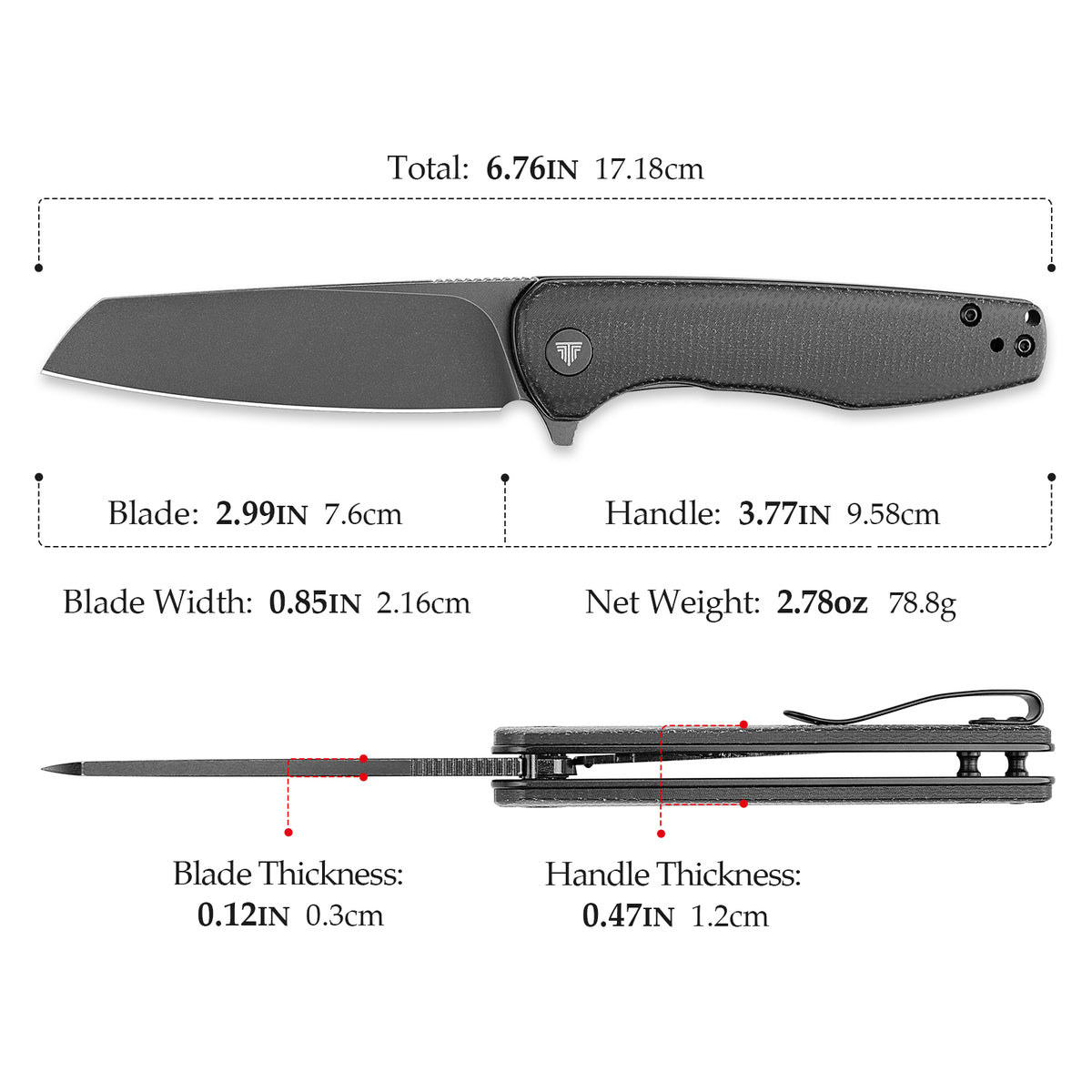Dickybird-BM Liner Lock EDC Folding Pocket Knife 2.99'' 14C28N Steel Blade,Micarta Handle