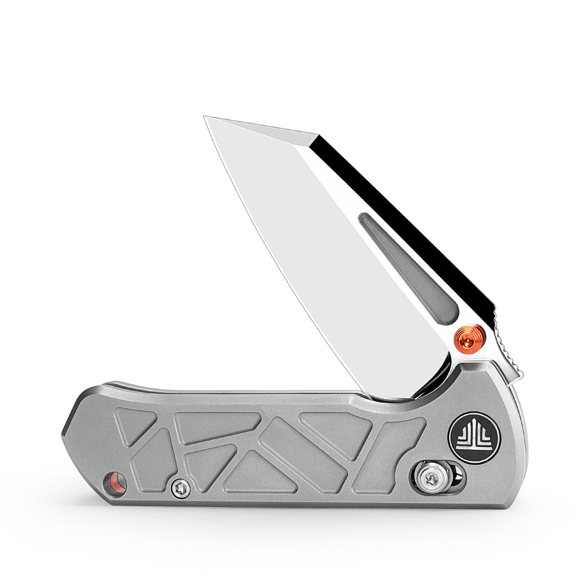 Skarn-M Crossbar Lock EDC Folding Pocket Knife,Mirror Finished 2.9'' M390 Steel Blade, Titanium Handle