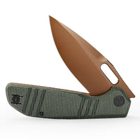 Gecko-GM Liner Lock EDC Folding Pocket Knife,3.4'' 14C28N Steel Blade,Micarta Handle