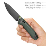 Dragonfly-GM Crossbar Lock EDC Folding Pocket Knife,2.99'' 14C28N Steel Blade,Micarta Handle