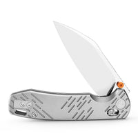 Firefly Ultra-M Crossbar Lock EDC Folding Pocket Knife,2.99" M390 Mirror Finished Steel Blade,Titanium Handle