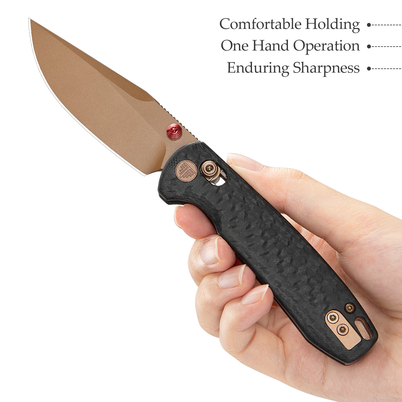 Butterfly-CG Crossbar Lock EDC Folding Pocket Knife,2.99'' 14C28N Steel Blade,Carbon Fiber G10 Handle