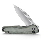 Antliae-04GM Button Lock Folding Pocket Knife,3.26" 14C28N Steel,Micarta Handle