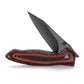 Delphinus-03RB Liner Lock EDC Folding Knfe,Front Flipper 3" 14C28N Steel Blade,G10 Handle