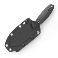 Pumpkin-BM Full-tang Straight Fixed Blade Knife, 3.9‘’14C28N Steel Stonewash Blade, Micarta Handle