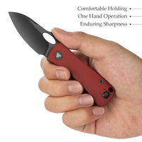 Andromeda-03RG Liner Lock EDC Folding Knfe,2.04" 14C28N Steel blade,G10 Handle