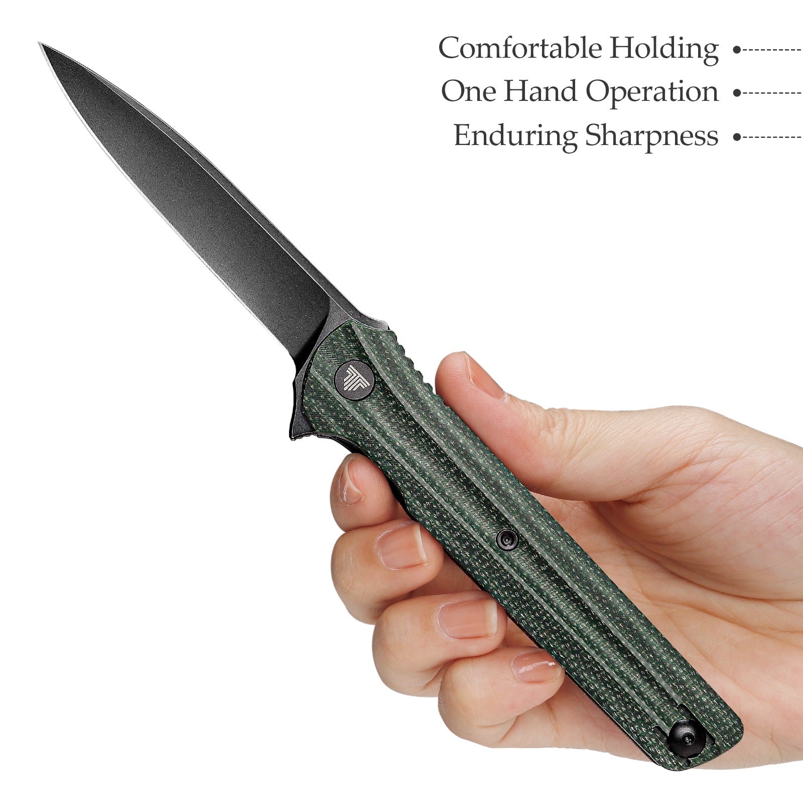 Seagu11-G Liner Lock  Folding Pocket Knife 3.4'' 14C28N Steel Blade,Micarta Handle