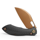 Batwing-CG/L Crossbar Lock Folding Pocket Knife,3.4'' 14C28N Steel Blade,Carbon Fiber G10 Handle