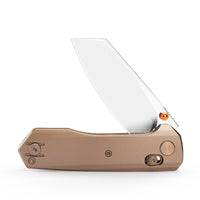 Scarab-M Crossbar Lock EDC Folding Pocket Knife,2.99" M390 Steel Blade,Titanium Handle