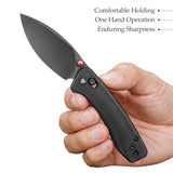 Koala-B Crossbar Lock EDC Folding Pocket Knife,2.56'' N690 Steel Blade,Micarta Handle