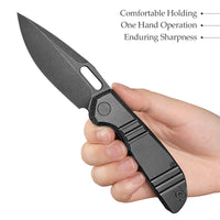 Gecko-B Liner Lock Folding Pocket Knife,3.4'' M390 Steel Blade,Titanium Handle