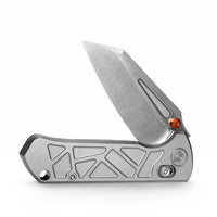 Skarn-W Crossbar Lock EDC Folding Pocket Knife,2.9'' M390 Steel Blade, Titanium Handle