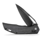 Vela-04B,Axis Lock Folding Pocket Knife,3.38" 14C28N Steel,Black Micarta Handle