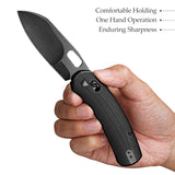 Lamb-03B Crossbar Lock EDC Folding Pocket Knife,N690 Steel Blade,G10 Handle