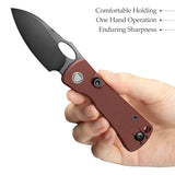 Andromeda-RG Button Liner Lock EDC Folding Knfe,2.3" 14C28N Steel Blade,G10 Handle