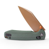Firefly-GM Crossbar Lock EDC Folding Pocket Knife,2.99" 14C28N Steel Blade,Micarta Handle