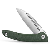 Cuckoo-GM Liner Lock EDC Folding Pocket Knife 3.37'' 14C28N Steel Blade,Micarta Handle