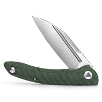 Cuckoo-GM Liner Lock EDC Folding Pocket Knife 3.37'' 14C28N Steel Blade,Micarta Handle