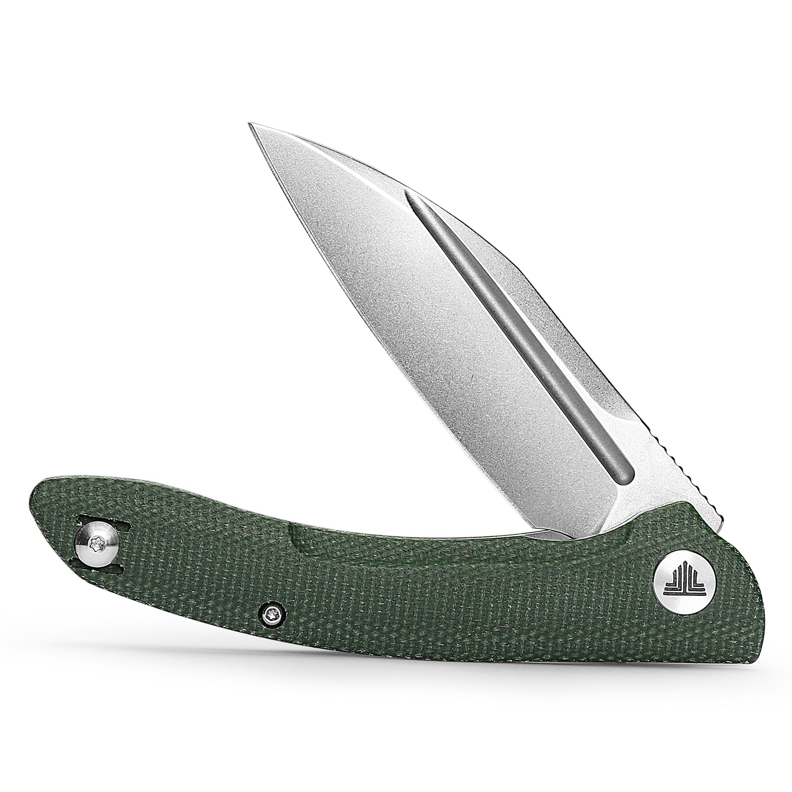 Cuckoo-GM Liner Lock EDC Folding Pocket Knife 3.37'' 14C28N Steel Blade,Micarta Handle