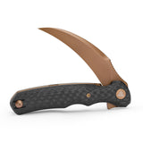 Lacerta-CG Liner Lock EDC Folding Pocket Knife 3.34'' 14C28N Steel Blade,Carbon fiber G10 Handle,Tiguass Design