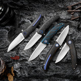 Phoenix-1  Liner Lock  Folding Pocket Knife 3.7'' S35VN Steel Blade,Damascus G10 Handle