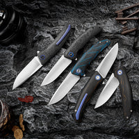 Phoenix-1  Liner Lock  Folding Pocket Knife 3.7'' S35VN Steel Blade,Damascus G10 Handle