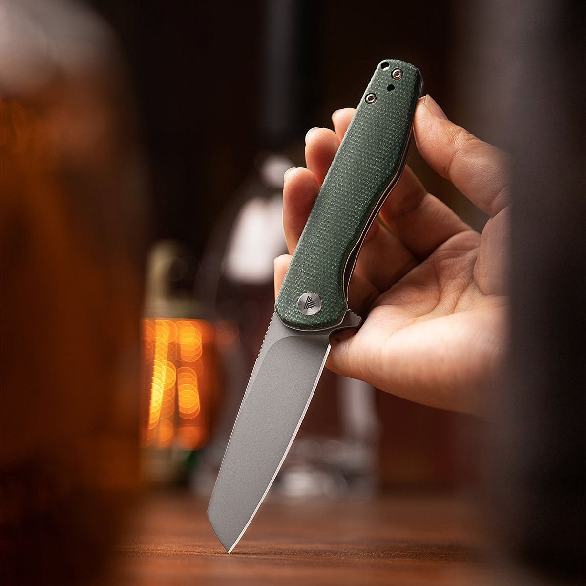 Dickybird-GM Liner Lock EDC Folding Pocket Knife 2.99'' 14C28N Steel Blade,Micarta Handle