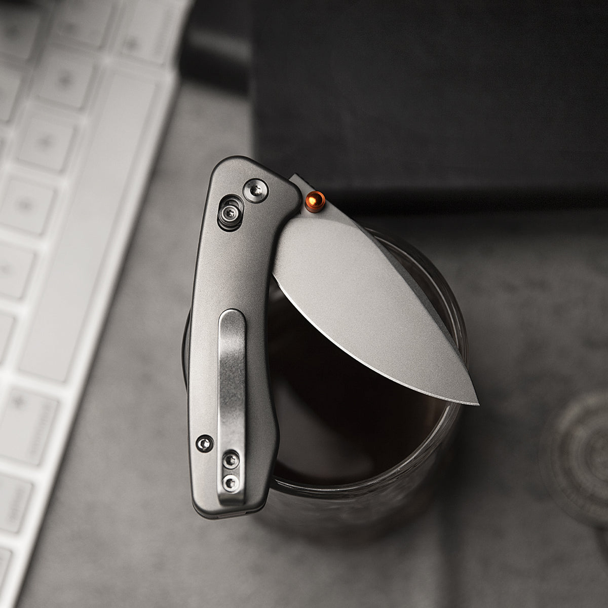 Koala Ultra-S Crossbar Lock EDC Folding Pocket Knife,2.56'' M390 Steel Blade, Titanium Handle
