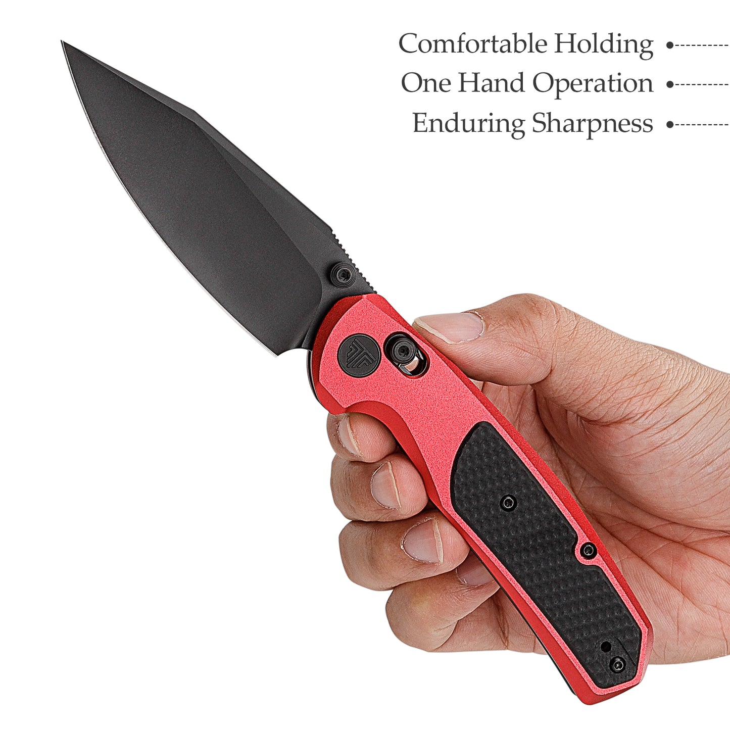 Hornet-08R Axis Lock EDC Folding Pocket Knife,3.34" 14C28N Steel Blade,Aluminium Handle