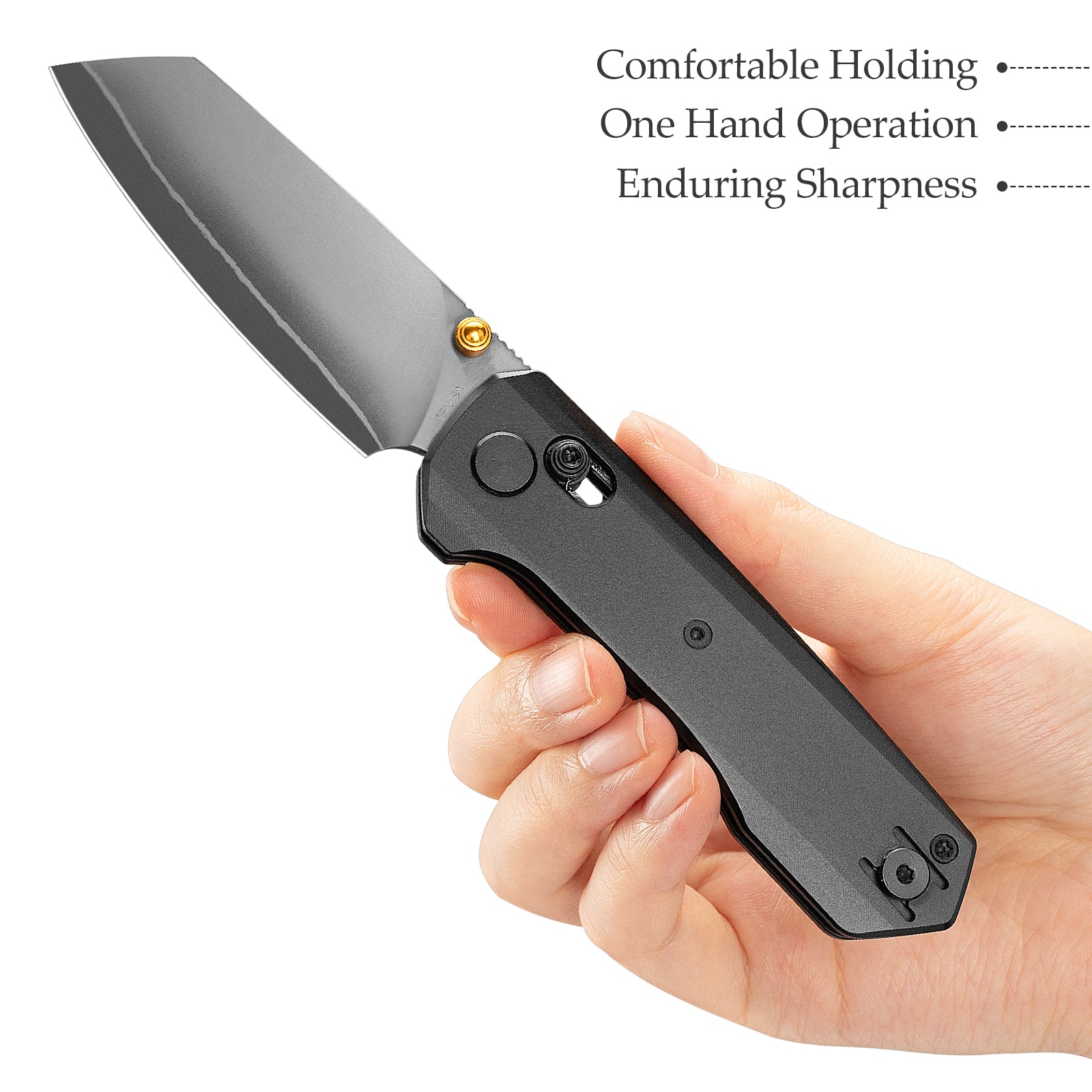 Складаний кишеньковий ніж Hornet-04G Axis Lock EDC, лезо 3,34 дюйма зі сталі 14C28N, ручка з мікарти