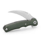 Lacerta-04G Liner Lock EDC Folding Pocket Knife3.34'' 14C28N Steel Blade,Green Micarta Handle,Tiguass Design