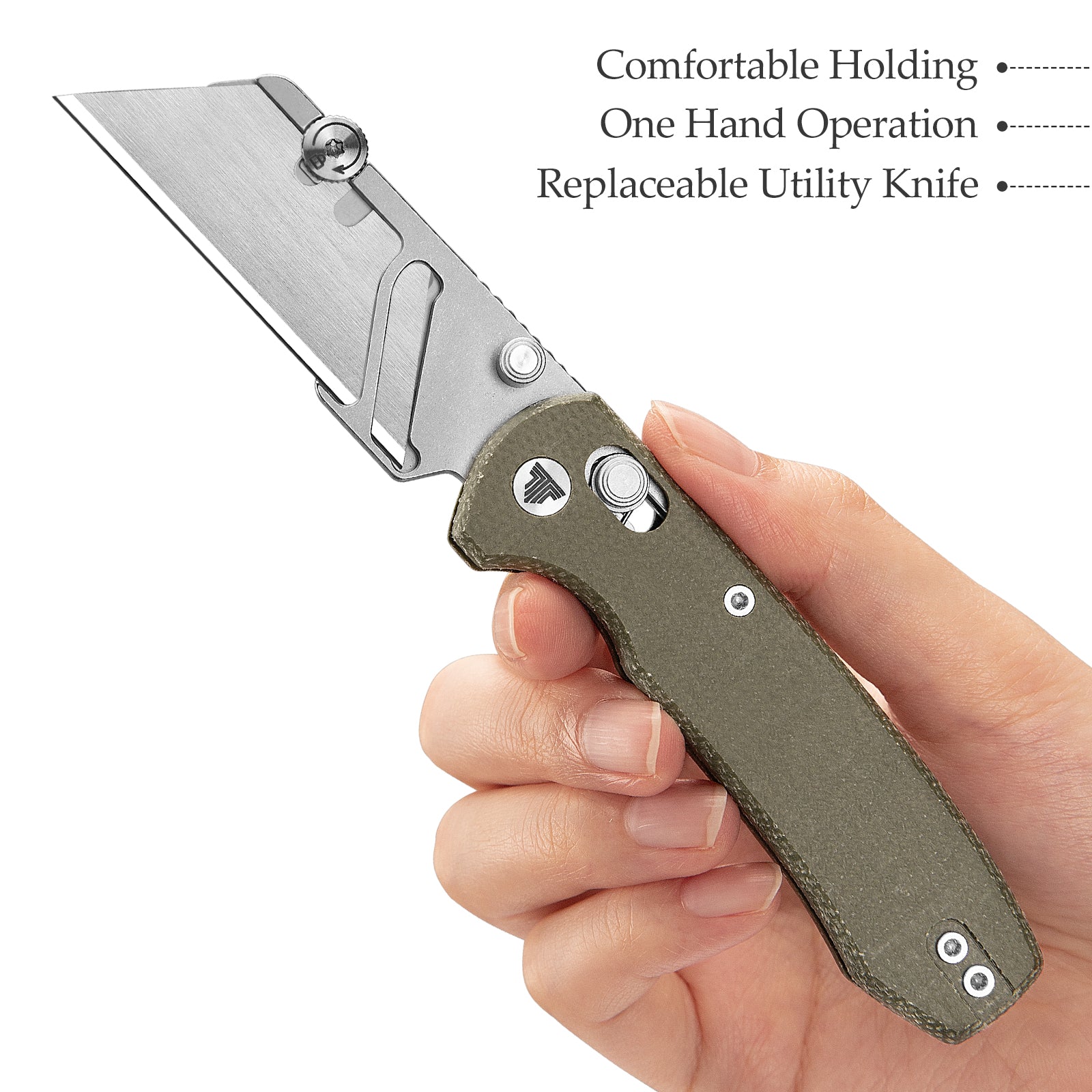 Puppy GM Crossbar Lock EDC Folding Pocket Knife,2.62'' SK5 Blade,Micarta Handle