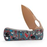 Andromeda-CRG Button Liner Lock EDC Folding Knfe,2.3" 14C28N Steel Blade,Carbon Fiber Handle