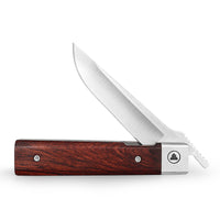 Dolphin-J Liner Lock  Folding Pocket Knife 3.37'' 14C28N Steel Blade,Wood Handle