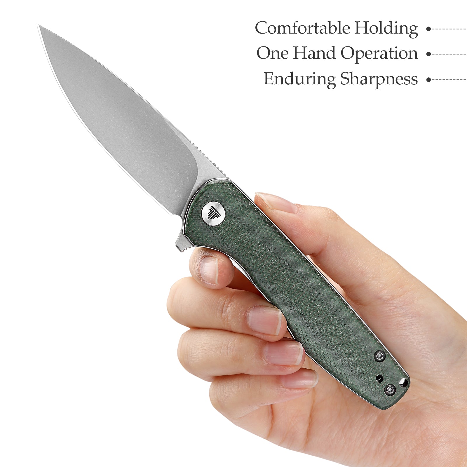 Hummingbird-GM Liner Lock EDC Folding Pocket Knife 2.99'' 14C28N Steel Blade,Micarta Handle